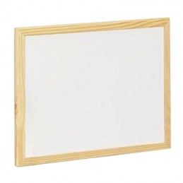 Pizarra blanca 90x60 cm  con marco madera