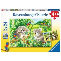 2 Puzzles Dulces Koala y Panda 24 piezas