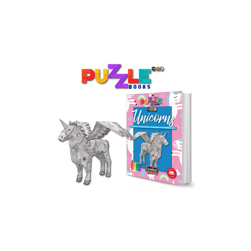 Puzzlebook Dibujos y maqueta cartón Unicornios