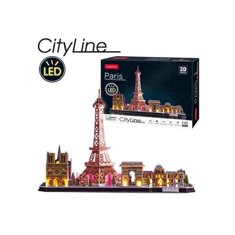 Puzzle 3D París LED City Line